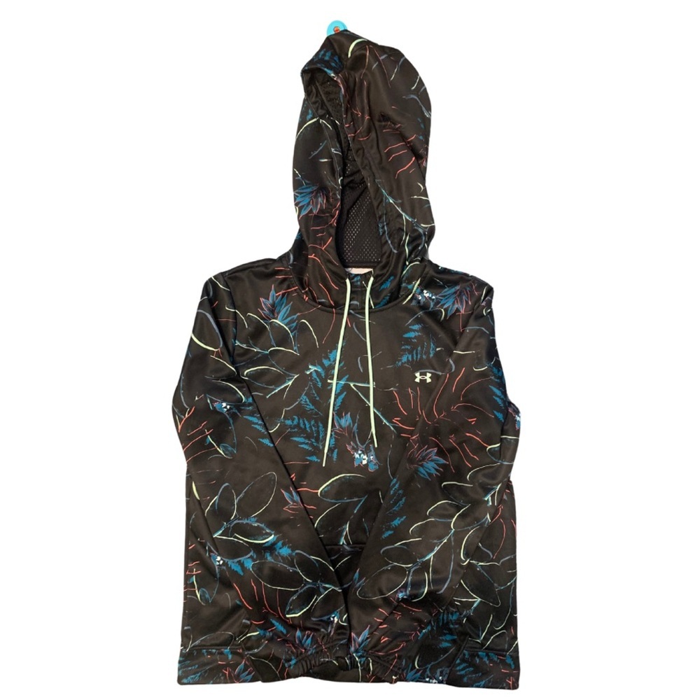 Under Armour Women’s size Sm/P Botonical Neon Loose fit hoodie with pocket